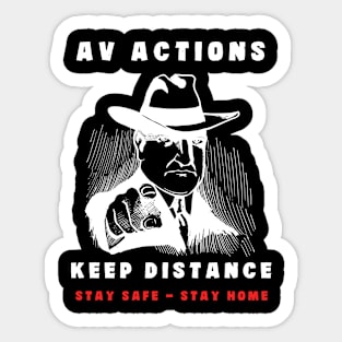 AV actions keep Distancing Sticker